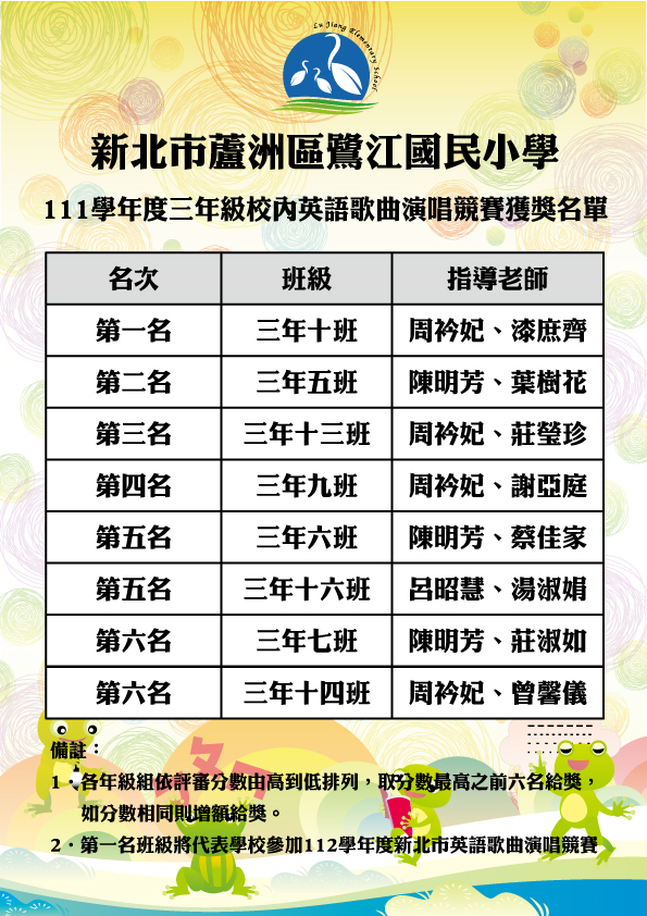 三年級英歌