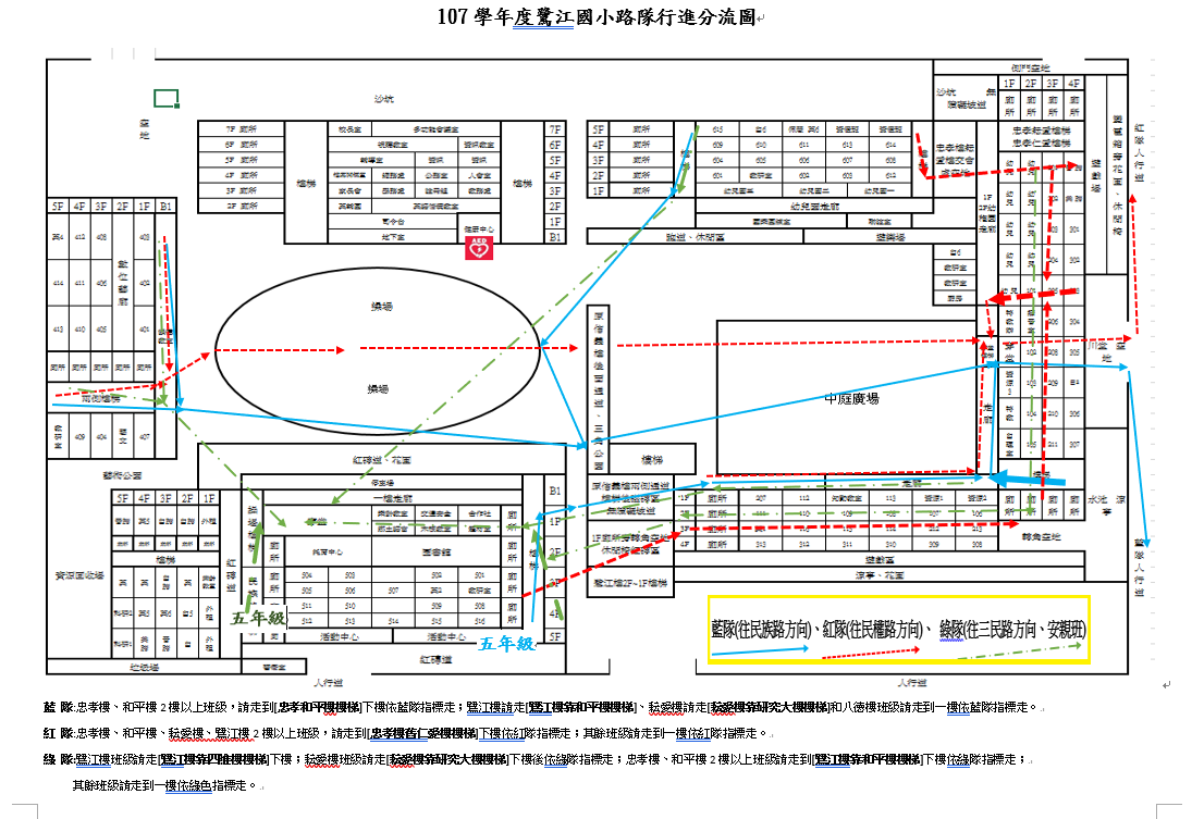鷺江國小路隊行進圖